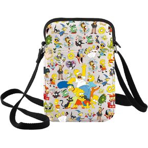 BWWKTOP Homer Family Crossbody Bag Homer & Bart Fans Gifts Marge Simpson & Lisa & Maggie Messenger Bag Homer Family Merch