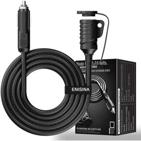 كابل امتداد ولاعة السجائر من 1.5 م-5 قدم 16Awg من الذكور إلى مقبس أنثى ، DC 12V/24V Socket Socket Wighter Outlet مع 15A FUSE