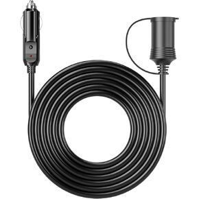 سلك امتداد ولاعة السجائر 12f 12 فولت ، 120W/15A كابل تمديد الطاقة الثقيلة لضواغط الهواء ، والثلاجات الصغيرة ، وفراغات السيارات ، وأجهزة 12V أخرى