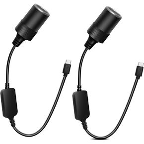 12V/3A 36W MAX COSB C إلى 12V محول ولاعة سجائر ، DC 5V إلى 12V خطوة لأعلى ، TEMC إلى CAR CARITETTE SOCCEOTER CABLER CABLER FOR GPS ، DASHCAM ، شرائط مصباح LED ، كاميرا سيارة الطفل ، 2 مساءً