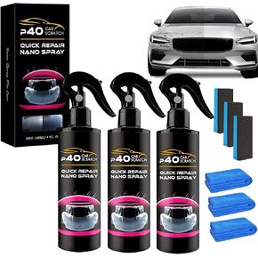 3PC Nuracoat Nano Car Spray,Nuracoat Scratch Repair Nano Spray Fast Repair Scratches Repairing Polish Spray Suitable for Surfaces of All Cars