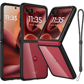 for Motorola Razr+ Plus 2024 Case, Clear Shockproof Phone Cover,Ultra-Thin Slim Fit Hard PC Protective Cases for Motorola Razr+ Plus 2024, Clear
