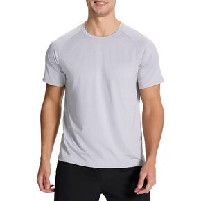 Men's Sun Protection Shirts Lightweight Athletic Quick Dry Rash Guard Cooling Tee with Silver Ion Tech in Kuwait