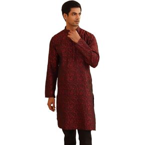 Sojanya (منذ عام 1958 للرجال Jacquard Silk Hegetric فقط Kurta Long Kurta