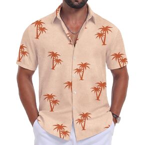Sailwind Men's Hawaiian Floral Shirts Short Sleeve Button Down Holiday Tropical Beach Shirts