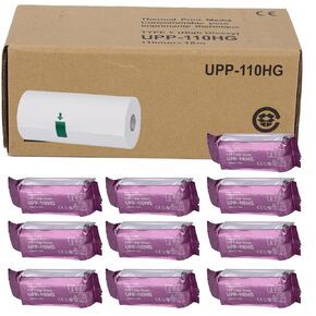 ورقة الموجات فوق الصوتية عالية اللمعان UPP-110HG ، استبدال Sony UPP-110HG ، 110 مم × 18M فيلم الطباعة الحرارية/وسائل الإعلام 10 لفات