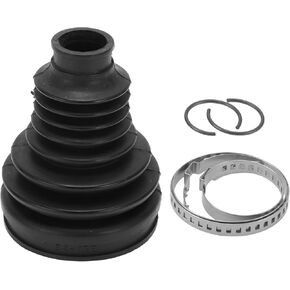 CV Joint Boot Kit No.8K0498201B W/Clamps Constant Velocity Joint Boot for Audi A4 2009-2016 for Audi A5 2010-2014 Rubber Black Strong Durable