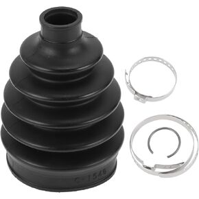 1 Set CV Joint Boot Kit for Honda Fit 2007-2008 Outer Constant Velocity Joint Boot W/Clamps No.44018SENP01/44014-SAB-N22 Black Rubber