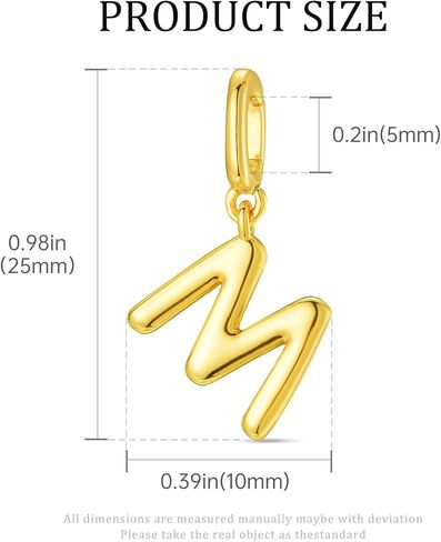 OVRUNS Initial Charm for Women,Letter Bracelet Necklace Charms Alphabet Pendant Charms With Clasp in Kuwait