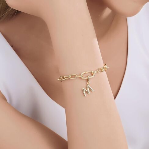 OVRUNS Initial Charm for Women,Letter Bracelet Necklace Charms Alphabet Pendant Charms With Clasp in Kuwait