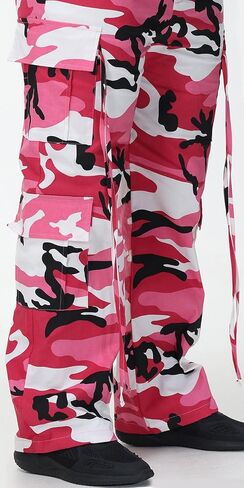 Women Y2k High Waisted Straight Leg Relaxed Fit Cargo Pants with 6 Pockets Streetwear Concert Dance Outfit in Kuwait