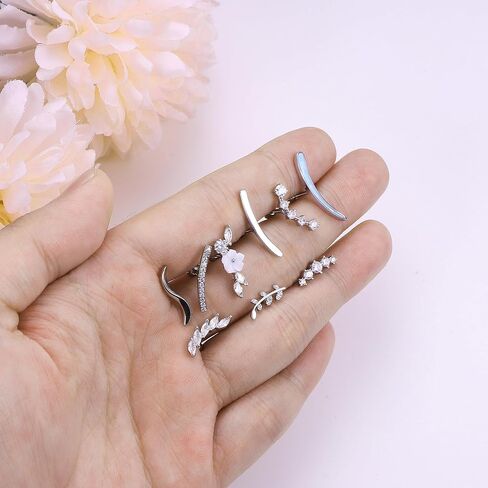 Besteel Hypoallergenic Cartilage Earrings for Women - Surgical Stainless Steel Earrings for Sensitive Ears 16G Stud Cartilage Earring Sets for Multiple Piercing Helix Conch Tragus Piercing Jewelry in Saudi Arabia