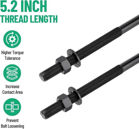 12 inch Square Bend U-Bolt Kits, Heavy Duty Steel Square U-Bolts with 6 inch Tie Plates for Truck Chassis in Saudi Arabia