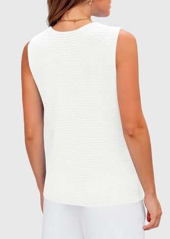 PRETTYGARDEN Women's Knit Sweater Vest 2025 Summer Sleeveless Button Down Tank Tops Trendy Business Casual Outfits in Kuwait