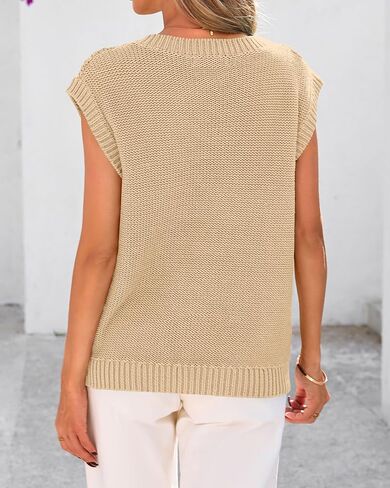 BTFBM WOMENS SWEETER STES 2025 Summer V الرقبة خواص بلا أكمام بلا أكسي in Kuwait