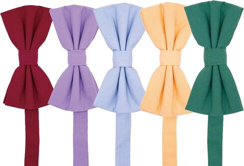 الأولاد القطن روابط 5 قطع ، Bowties الكلاسيكية مسبقا قابلة للتعديل قابلة للضبط القوس bowtie للأطفال in Kuwait