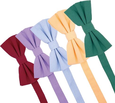 الأولاد القطن روابط 5 قطع ، Bowties الكلاسيكية مسبقا قابلة للتعديل قابلة للضبط القوس bowtie للأطفال in Kuwait