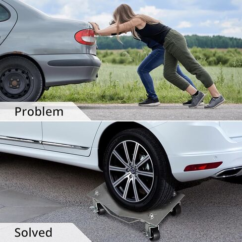 Wheel Dolly Set of 4-6000 LBS Capacity, 16"x12" Heavy-Duty Car Moving Dollies with 360° Swivel Casters, Tire Carts for Garage, Auto Repair, Vehicle Storage in Saudi Arabia