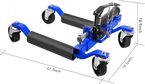مجموعة Car Wheel Dolly Jack من 4 ، 1500 رطل سيارة هيدروليكية دولي ، بكرات ثقيلة مع دواسة القدم لمقطورة RV Truck ، الأحمر in Kuwait