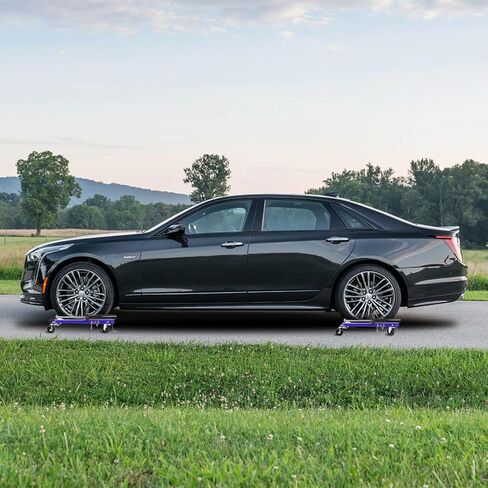 مجموعة Car Wheel Dolly Jack من 4 ، 1500 رطل سيارة هيدروليكية دولي ، بكرات ثقيلة مع دواسة القدم لمقطورة RV Truck ، الأحمر in Kuwait