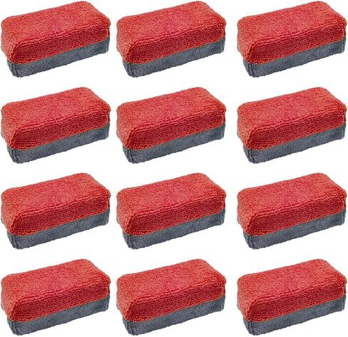 12PCS Ceramic Coating Applicator Sponge, 4.13'' x 1.84'' Microfiber Car Detailing Applicator Pads, Rectangular Car Foam Cleaning Pad, Auto Polishing Pad for Wax, Paint, Sealant (Green) in Saudi Arabia