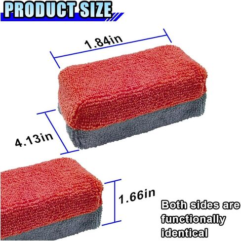 12PCS Ceramic Coating Applicator Sponge, 4.13'' x 1.84'' Microfiber Car Detailing Applicator Pads, Rectangular Car Foam Cleaning Pad, Auto Polishing Pad for Wax, Paint, Sealant (Green) in Saudi Arabia