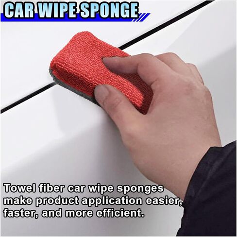 12PCS Ceramic Coating Applicator Sponge, 4.13'' x 1.84'' Microfiber Car Detailing Applicator Pads, Rectangular Car Foam Cleaning Pad, Auto Polishing Pad for Wax, Paint, Sealant (Green) in Saudi Arabia