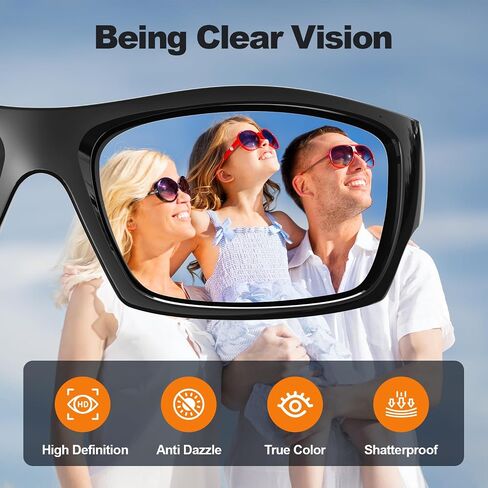 Kids Sunglasses Youth Boys Girls Polarized Unbreakable Flexible Sports Baseball Glasses for Teen Age 5-14 in Kuwait