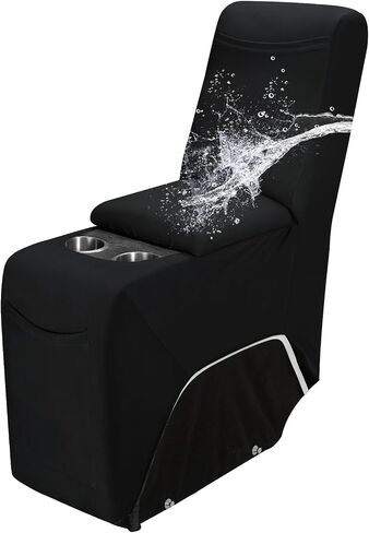 Easy-Going 100% Waterproof Recliner Cover, Stretch Couch Covers for Reclining Couches, Extra Large Sectional Sofa Slipcover, L-Shape Furniture Protector for Kids & Pets, 5 Seater, Black in Saudi Arabia
