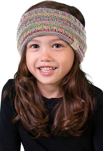 Funky Junque Kids Headwrap Baby Toddler Knit Fuzzy Lined Head Wrap Headband Ear Warmer in Saudi Arabia