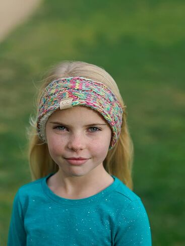 Funky Junque Kids Headwrap Baby Toddler Knit Fuzzy Lined Head Wrap Headband Ear Warmer in Saudi Arabia