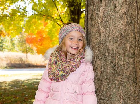 Funky Junque Kids Headwrap Baby Toddler Knit Fuzzy Lined Head Wrap Headband Ear Warmer in Saudi Arabia