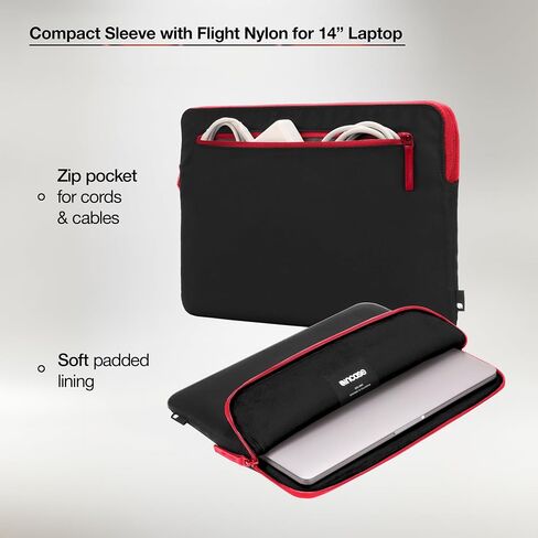 Incase Compact Laptop Sleeve with Flight Nylon MacBook/Laptop/iPad/Tablet Sleeve, and Cover, Lightweight, Weather Resistant, with Slip Pocket for Accessories (Aged Pink, 13-Inch) in Kuwait
