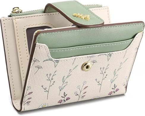 Gaekeao محافظ صغيرة للنساء RFID حظر الجلود الجلدية Bifold Zipper Pocket Wallet Card Card مع نافذة معرف in Kuwait