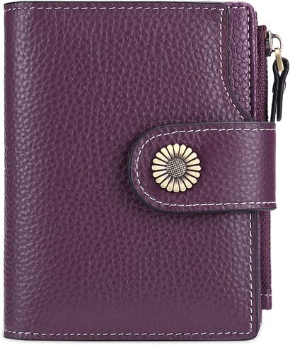 Falan Mule Women's Lightweight Genuine Leather Wallet, Includes Card Holders, RFID-Blocking, Lightweight, Photo & ID Holder, Green in Saudi Arabia