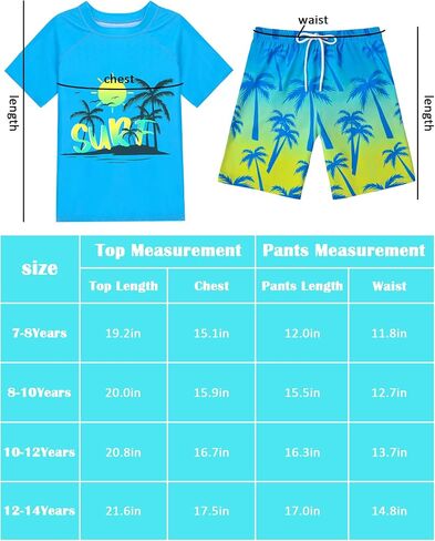 Boys Two Piece Rash Guard Swimsuits Sets Kids Short Sleeve Swim Shirts Bathing Suit with Swim Trunks Swimwear Set in Saudi Arabia
