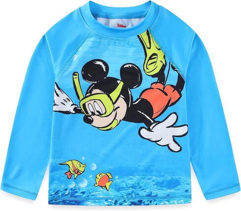 Disney Mickey Mouse Boys UPF 50+ Rash Guard and Swim Trunks Swimsuit for Infant, Toddler, and Big Kids in Saudi Arabia