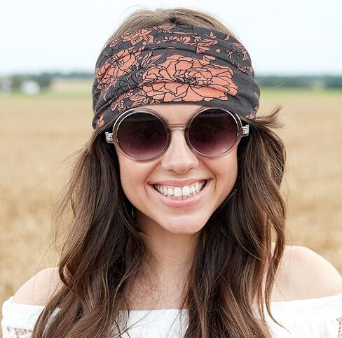 Jesries 10 PCS Women Headbands African Wide Hair Wrap Extra Turban Head Bands for Lady Large Sport Workout Stretch Non-slip Big Hair Bands in Saudi Arabia