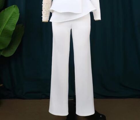 Formal White/Black Jumpsuits Women Dressy Elegant Party Outfits For Cocktail, Evening, Wedding, Long Sleeve in Kuwait