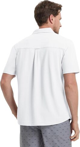 M MAELREG Button Down Shirt Men Moisture Wicking Dry Fit Pique Performence Cool Breathable Mens Summer Shirts Short Sleeve in Saudi Arabia