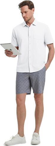 M MAELREG Button Down Shirt Men Moisture Wicking Dry Fit Pique Performence Cool Breathable Mens Summer Shirts Short Sleeve in Saudi Arabia