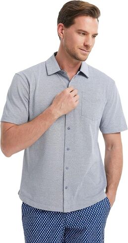 M MAELREG Button Down Shirt Men Moisture Wicking Dry Fit Pique Performence Cool Breathable Mens Summer Shirts Short Sleeve in Saudi Arabia