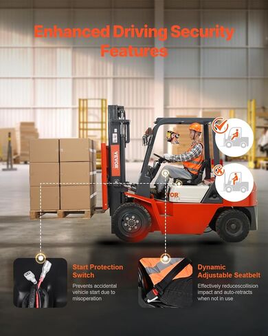 VEVOR Universal Forklift Seat Wrap Around,Universal Tractor Seat with Micro Switch, Adjustable Tractor Suspension Seat with Tilt Fits for John Deere, Ford, Massey Ferguson,New Holland Tractor in Saudi Arabia