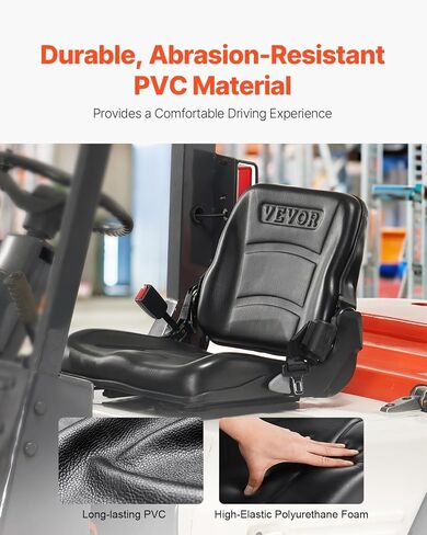 VEVOR Universal Forklift Seat Wrap Around,Universal Tractor Seat with Micro Switch, Adjustable Tractor Suspension Seat with Tilt Fits for John Deere, Ford, Massey Ferguson,New Holland Tractor in Saudi Arabia
