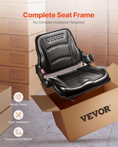 VEVOR Universal Forklift Seat Wrap Around,Universal Tractor Seat with Micro Switch, Adjustable Tractor Suspension Seat with Tilt Fits for John Deere, Ford, Massey Ferguson,New Holland Tractor in Saudi Arabia