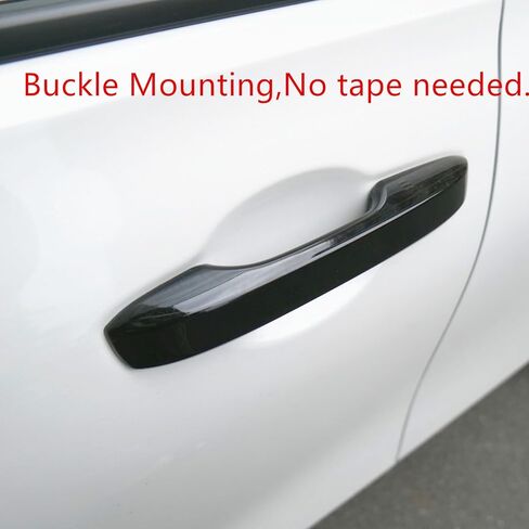 Gloss Black Sport Door Handle Cover Trim for Honda Accord CR-V 2023 2024 HR-V 2023 Civic Integra (with 2 Keyless Holes, Gloss Black) in Kuwait