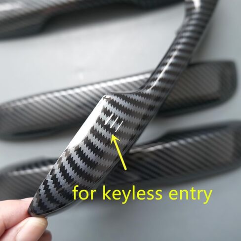 Gloss Black Sport Door Handle Cover Trim for Honda Accord CR-V 2023 2024 HR-V 2023 Civic Integra (with 2 Keyless Holes, Gloss Black) in Kuwait