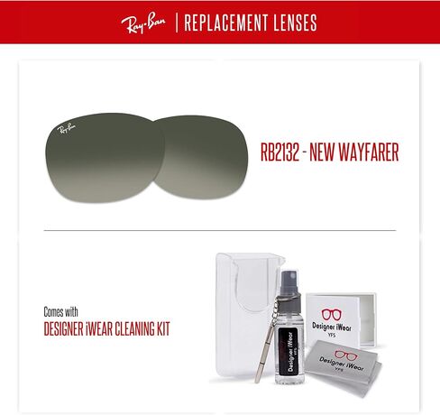 NEW RB2132 New Wayfarer Replacement Lenses For Men For Women+ BUNDLE with Designer iWear Care Kit in Saudi Arabia