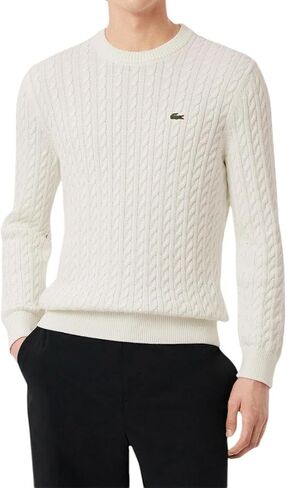 Lacoste Men's Cable Knit Cotton Sweater in Saudi Arabia