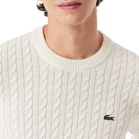 Lacoste Men's Cable Knit Cotton Sweater in Saudi Arabia